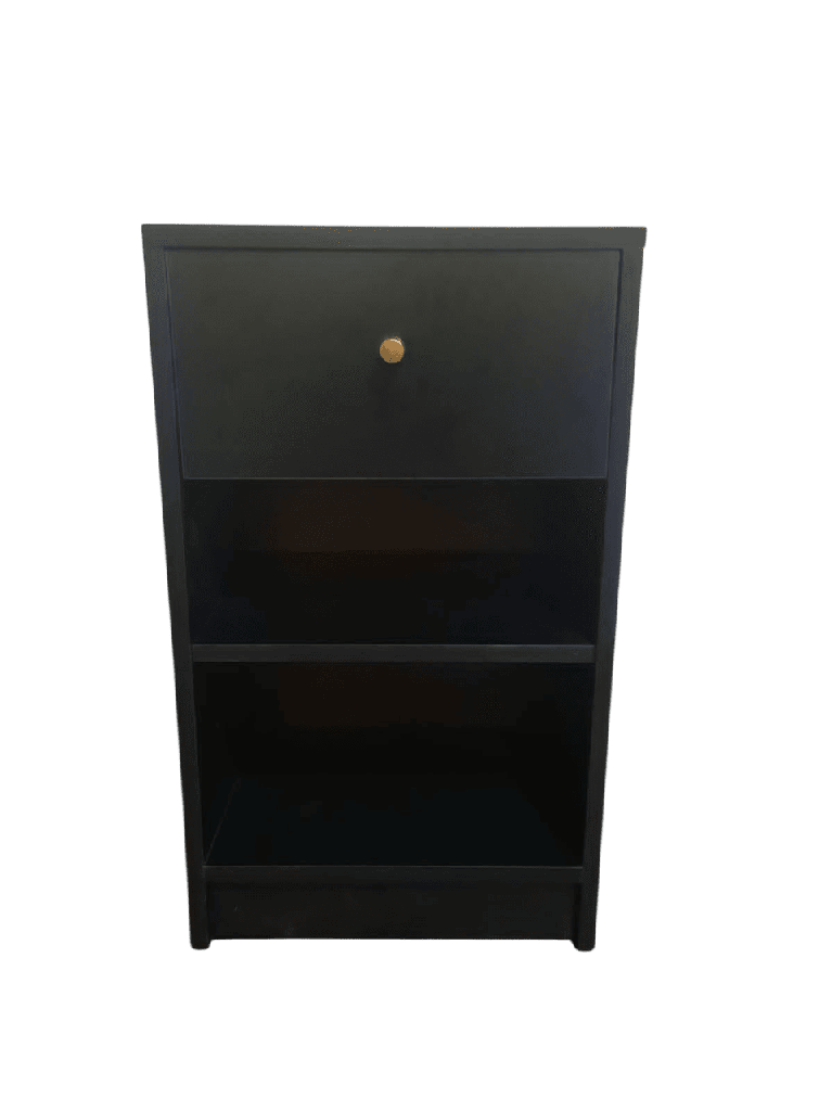 Velador de 1 cajón negro
