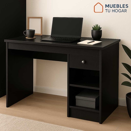 [11021202] Escritorio con cajón negro
