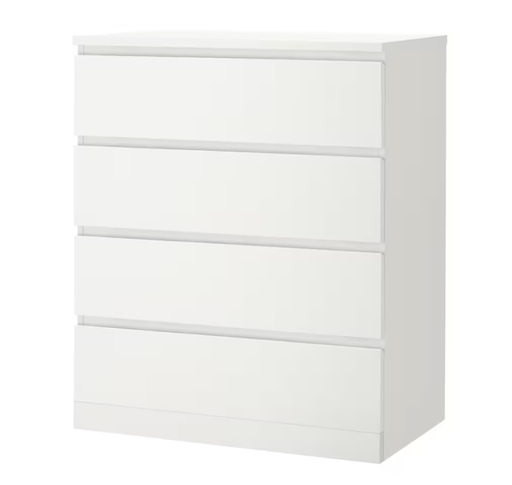 [14012201] Cómoda de 4 cajones blanco